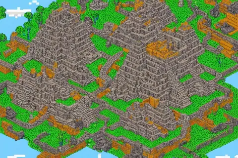 Pixel Art GBA Style Map of Tikal