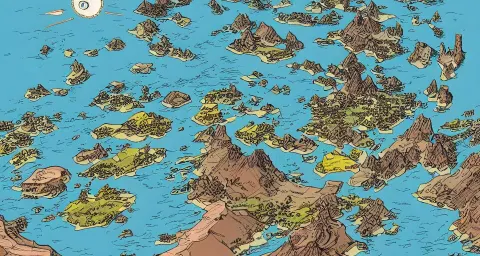 Moebius Illustration of a Map