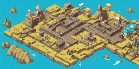 High Detailed Isometric Vector Art Presenting an Aerial View of a RPG Room