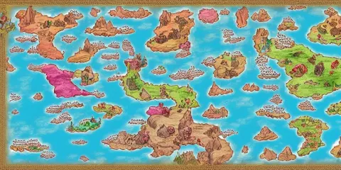 Fantasy World Map Where an Entire Continent Was Formed