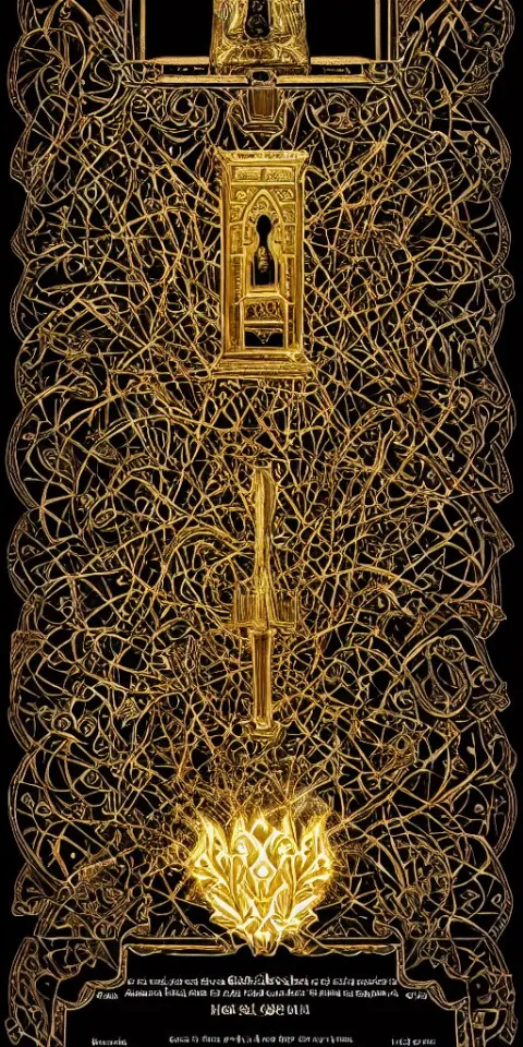 Photographic Gold Bar Isometric Cathedral