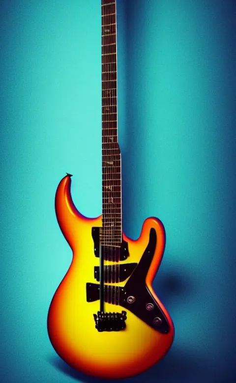 Award Winning Photograph of an Electric Guitar Shaped as a Bird of Paradise