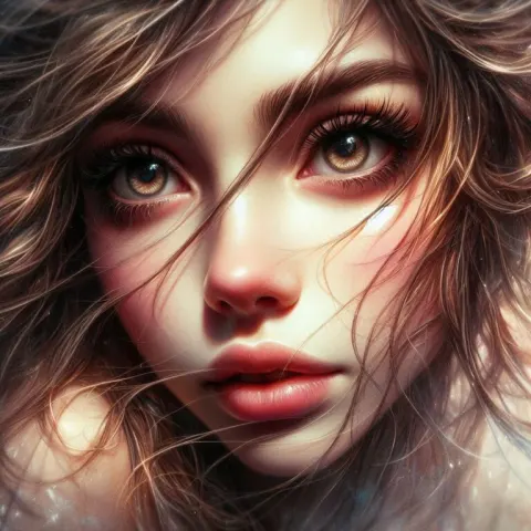 Fantasy Close-Up of Beautiful Woman