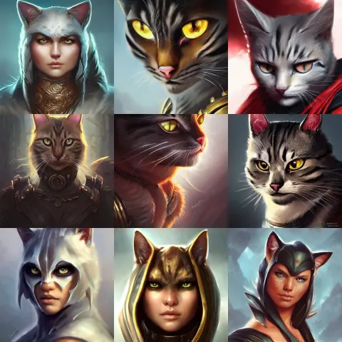 Cat Warrior Portrait Headshot