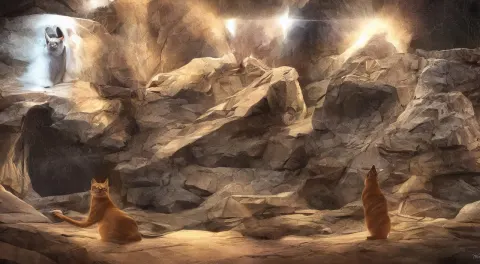 Matte Painting of Rabbi's Cat
