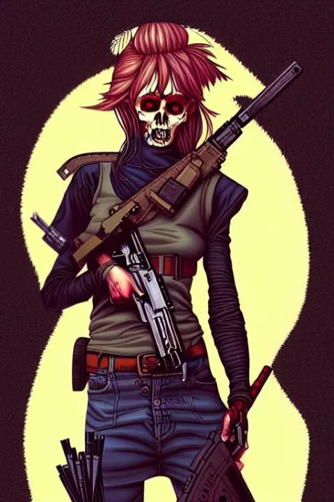 Comic Cover Art of a Zombie Gunslinger