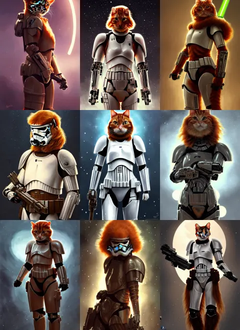 Ginger Cat in Stormtrooper Armour