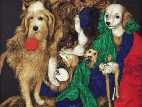 Portrait of a Dog Lapis Lazuli