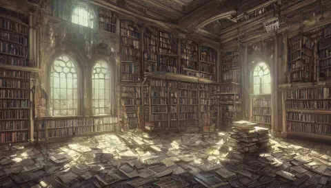 Old Library Covered Busts
