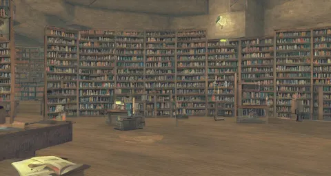 First Person Video Game About Reading Obscure Books in a Library