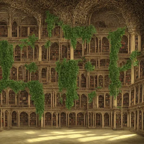 Ancient Abandoned Grand Library