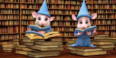 Cute Chibi Rat Wizard Wizard Hat