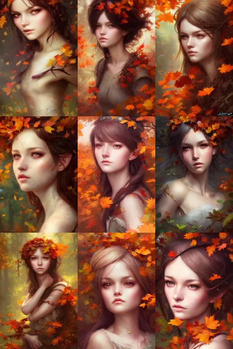 ( Girl as Personification of Autumn Season )