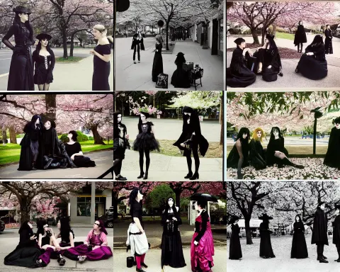 Photo Three Goths Loitering in the Shade