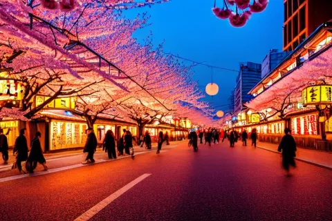 Goldenhour Sunset Professional Photo of Osaka