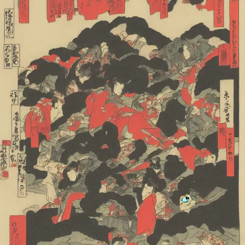 Robots Fighting in Front of Mt Fuji