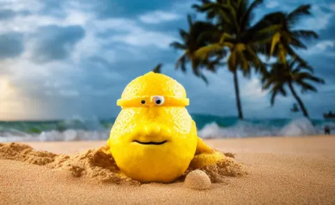 5 Photograph of a Real Anthropomorphic Lemon Character