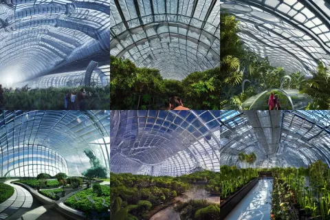 Colossal Spaceship Greenhouse