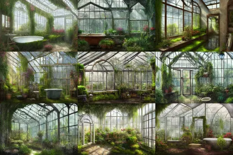 Traditional Bathroom Greenhouse! Misty