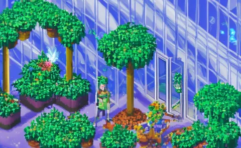Greenhouse with Alien Plants