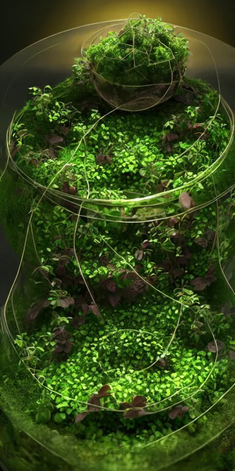 Graphic of Terrarium Vines Wrap Around the Terrarium