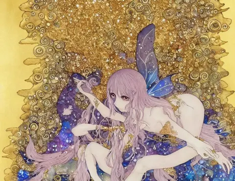 Faerie Bear in a Crystal Cave
