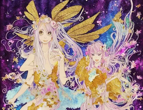 Faerie Spirit of Cupcakes in a Crystal Cave