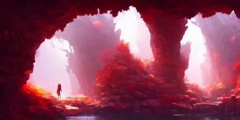 Entrance to Small Cave Inside the Forest