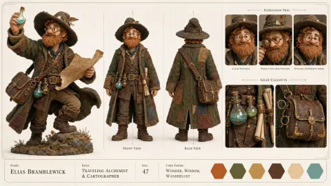 Medieval Alchemist Character Sheet