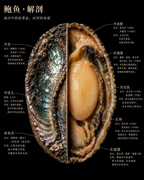 Naturalist-Style Food Specimen Cross-Section