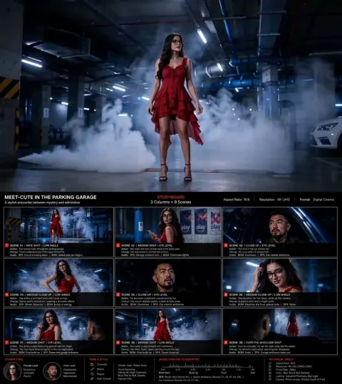 Storyboard Grid Template