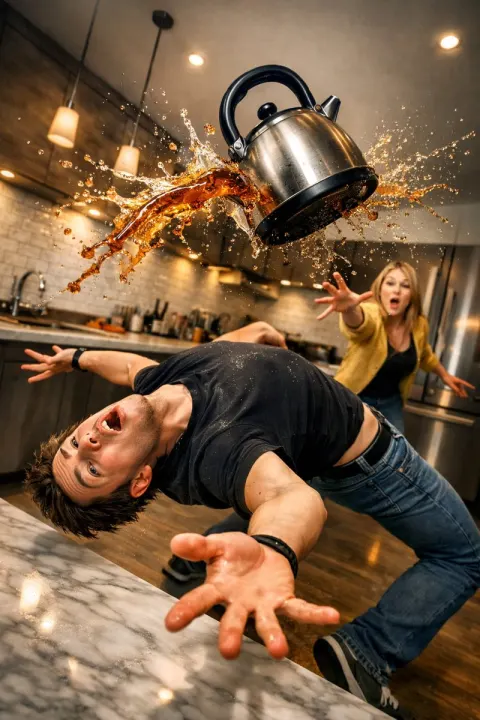 Chaotic Kitchen Freeze-Frame