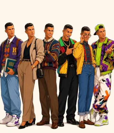 90s Sitcom Fashion Character Lineup