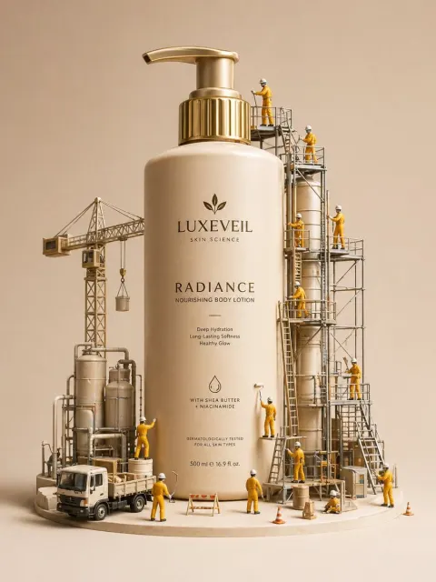 E-commerce Main Image - Miniature Diorama Skincare Advertisement