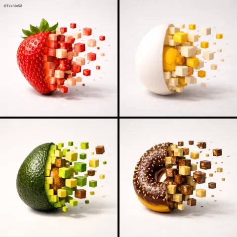 3D Pixel Food Transformation