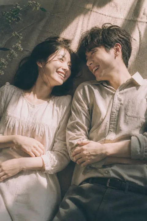 Cinematic Top-Down Couple Portrait