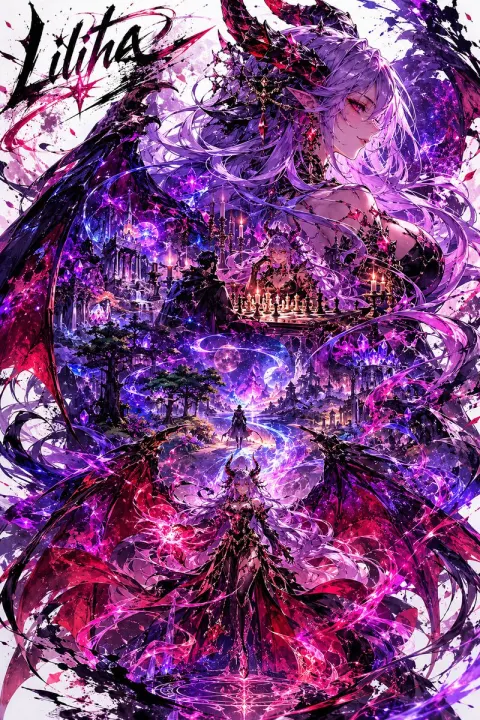 Demon Empress Lilitha Fantasy Poster
