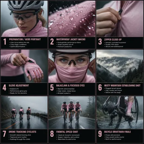 Cyclist Apparel Detail Macro Storyboard