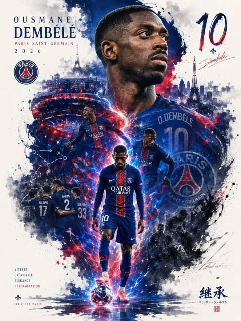 PSG 2026 Propaganda Poster Portrait