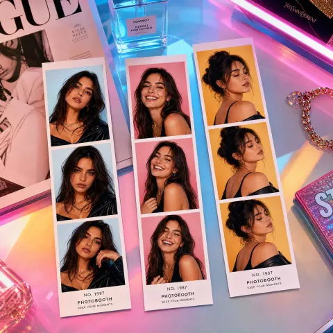 Pop-Fashion Photobooth Strips