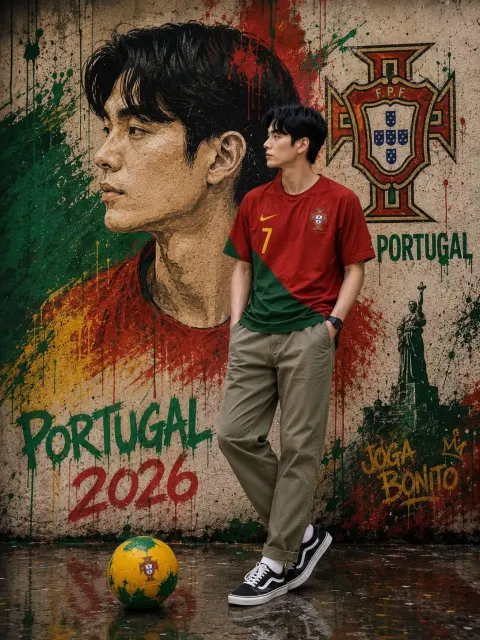 South Korea Graffiti Street Art Portrait