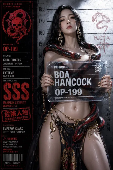 High-Impact Black-and-Red Prison Character Poster