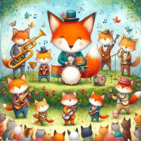 Whimsical Fox Band Children’s Book Cover