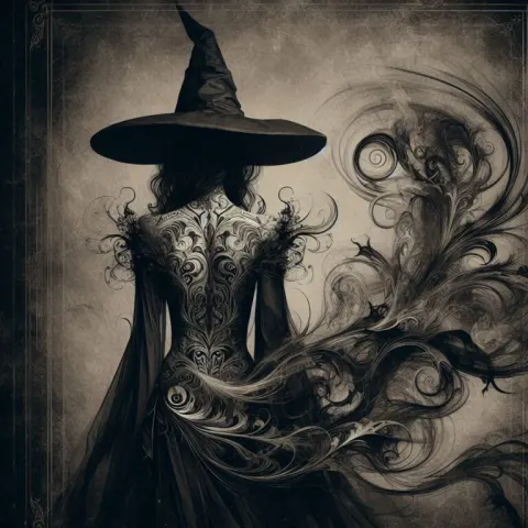 Mysterious Figure in Gothic Robes