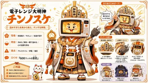 Microwave Deity Character Design Poster