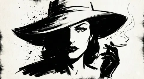 Ink Noir Portrait