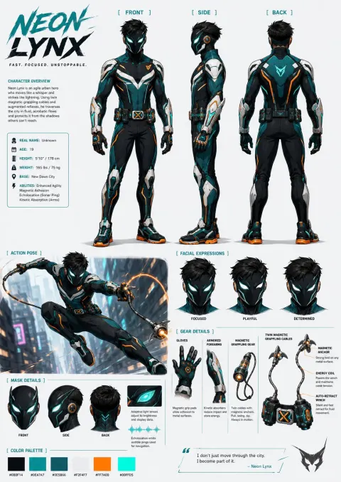 Animated Character Design Sheet