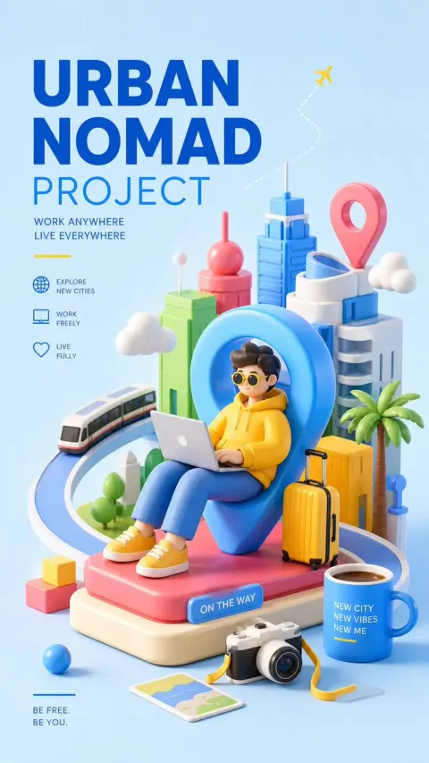 Dopamine 3D Urban Poster
