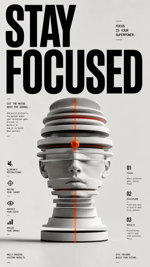 Stay Focused Editorial Poster