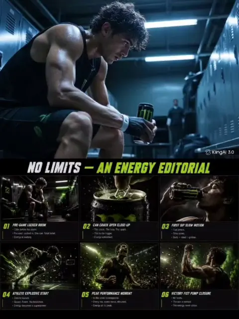 Energy Drink Storyboard Grid